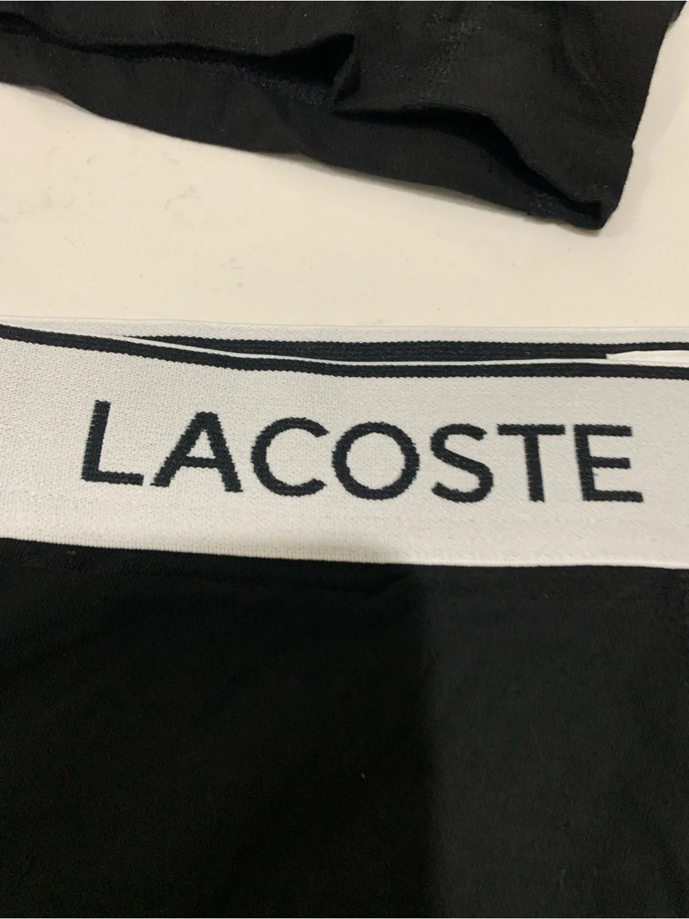 NWT Lacoste Men's Black Cotton Boxer Briefs - 2 lot Size XL